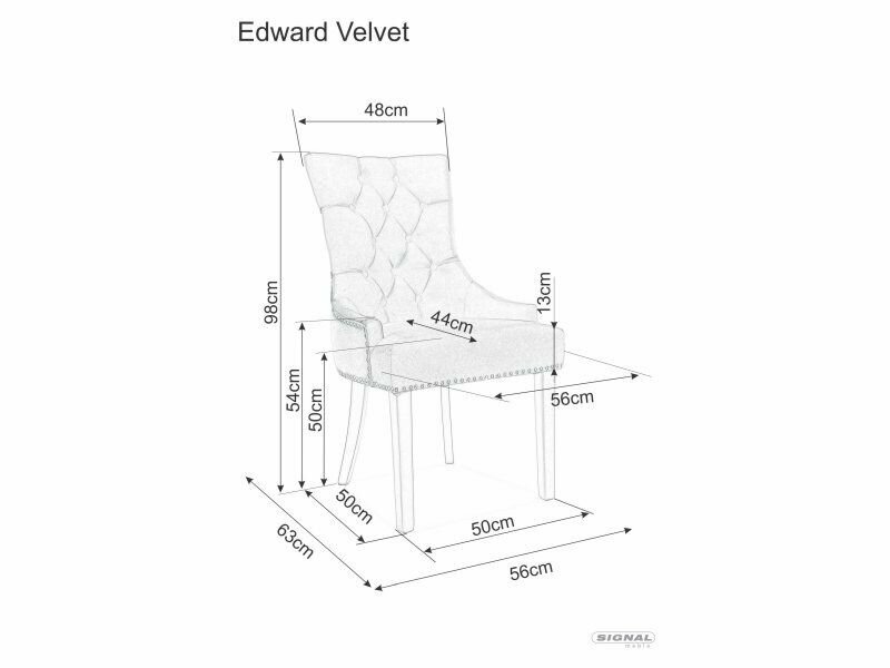 Стул кухонный Signal EDWARD Velvet (черный/черный) - фотография № 2