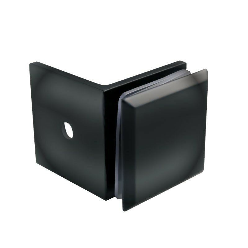 фото Коннектор стена-стекло 90º KAP44277 (угловой) для душевой кабины, черный глянец