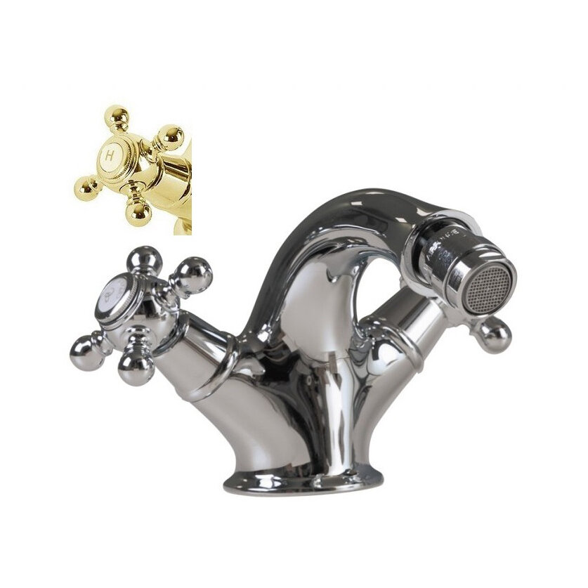 Смеситель для биде Cezares Golf золото (GOLF-BS1-03/24)