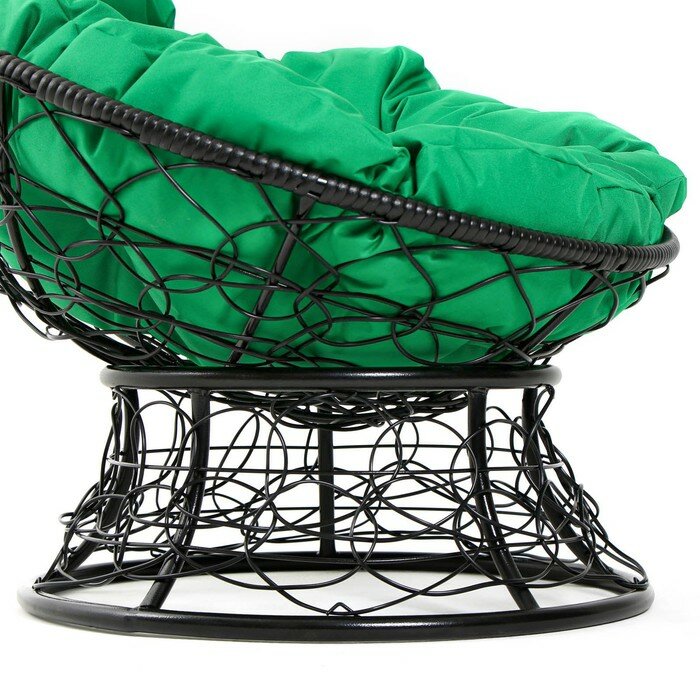Кресло "Папасан" мини, ротанг, с зелёной подушкой, 81х68х77см - фотография № 8