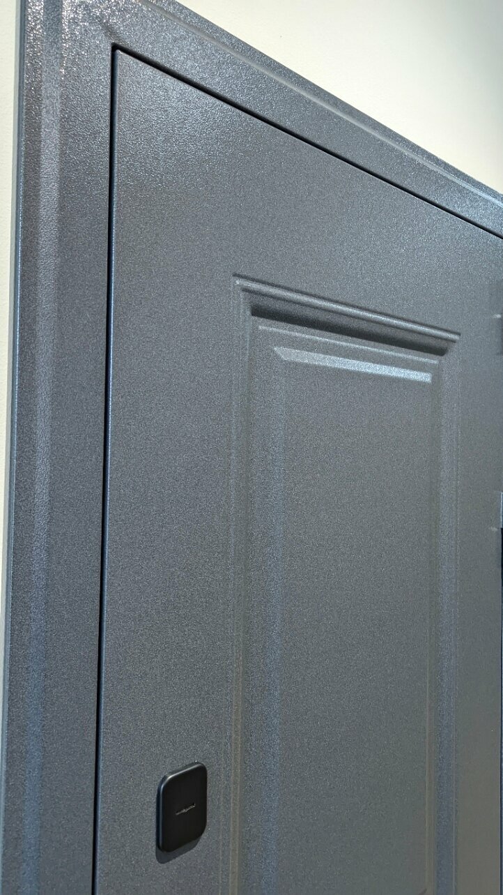 Дверь входная "термо" штамп 3 , букле графит, Оникс - фотография № 2