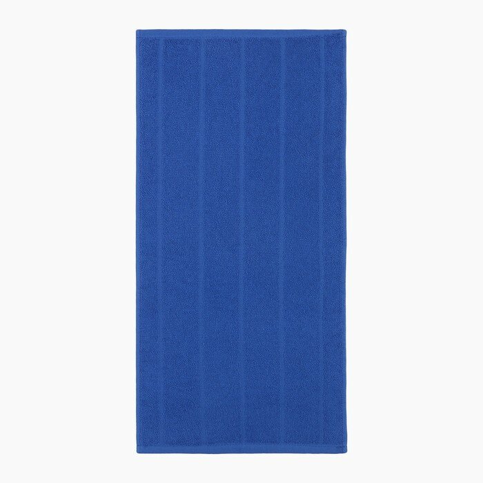 Салфетка махровая универсальная 30х60 см, синий, 280 г/м2, хл 100% - фотография № 2