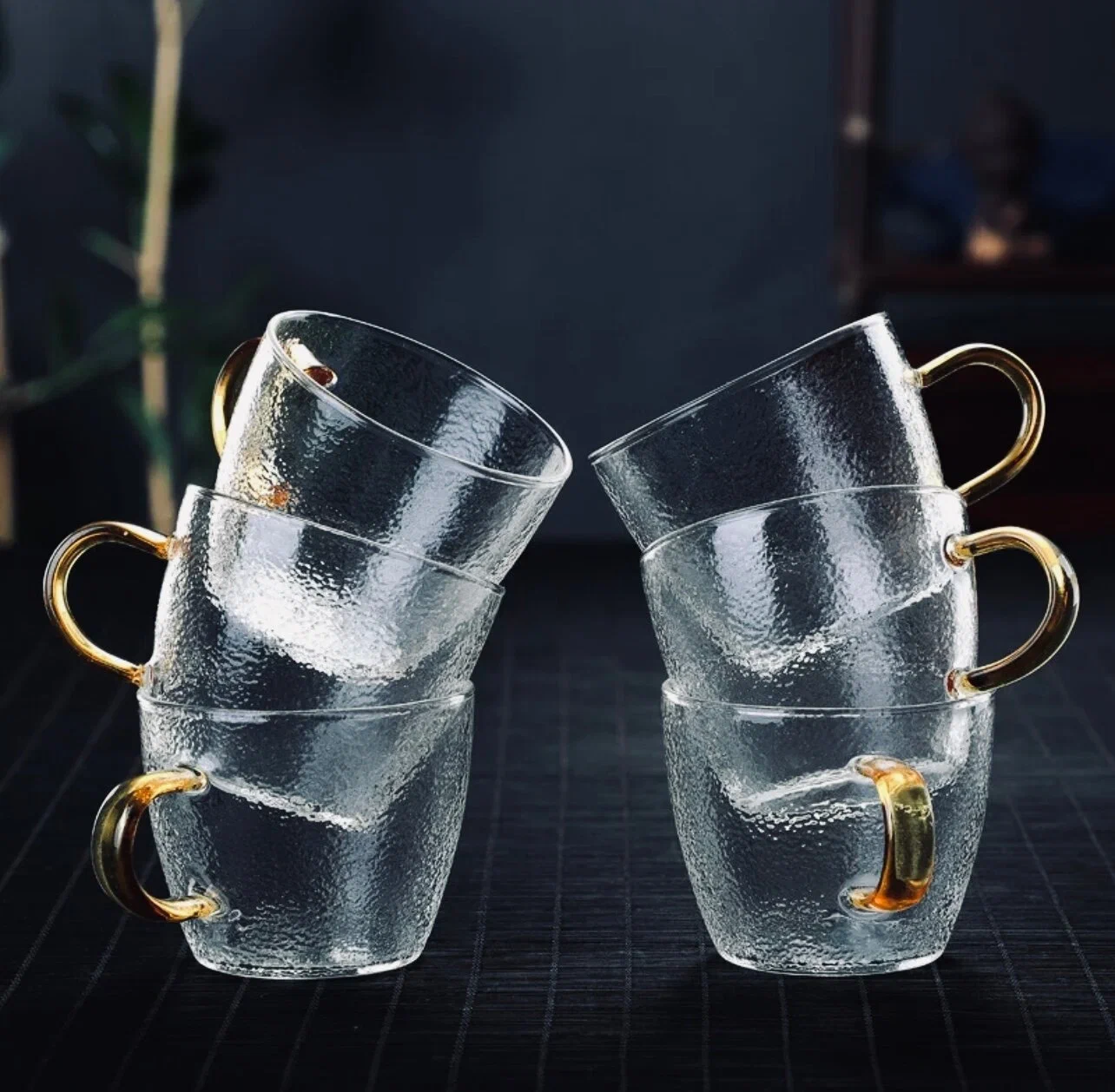 Набор стаканов из 6 предметов 100 мл ручной работы из высококачественного-жаропрочного стекла - фотография № 13