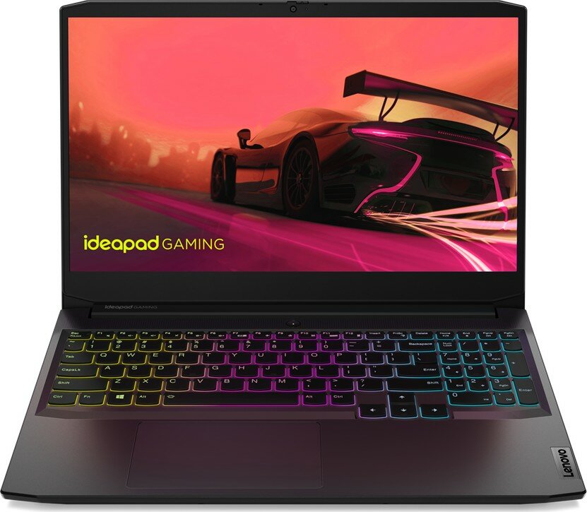Ноутбук Lenovo IdeaPad Gaming 3 15ACH6 15.6" IPS 1920x1080, AMD Ryzen 5 - 5600H 3.3GHz, 8Gb RAM, 512Gb SSD, NVIDIA GeForce RTX 3050-4Gb, DOS, черный (82K2007DRM)