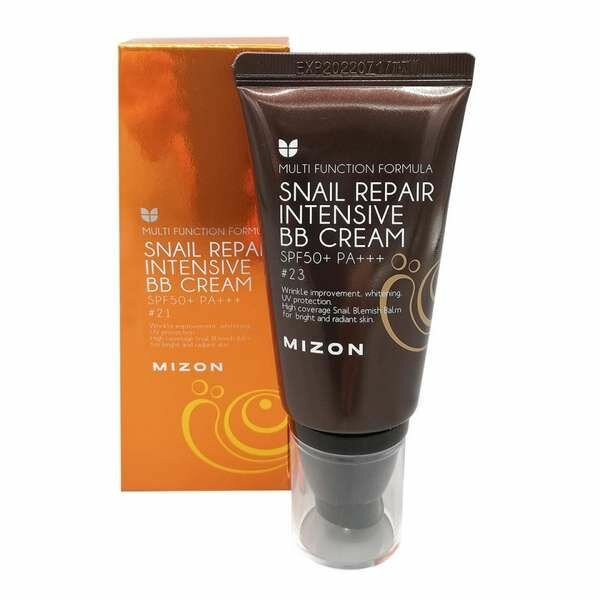 ББ-крем с экстрактом муцина улитки Snail repair intensive bb cream spf50+ +++ №23 MIZON 50мл