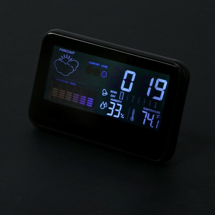 Метеостанция Irit IR-708, будильник, часы, календарь, термометр, цветной дисплей, 3хААА - фотография № 3