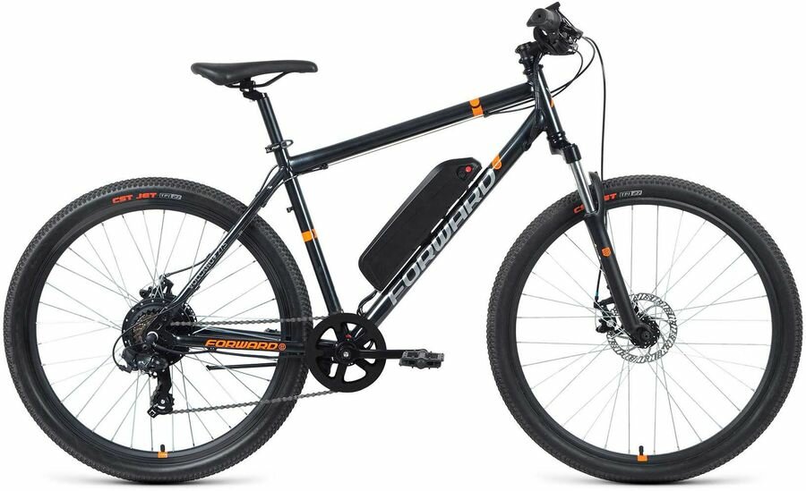 Электробайк FORWARD E-Bike Volcano Plus 2.0 Disc 500W, 10400mAh, серый [1bkw1e177003]