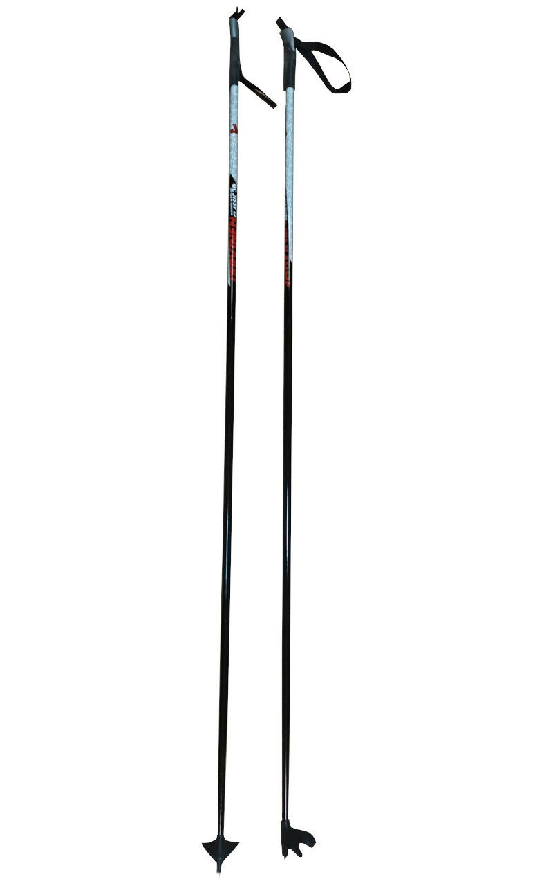 Палки лыжные STС Jarvinen 160 см (черно-бело-красный)