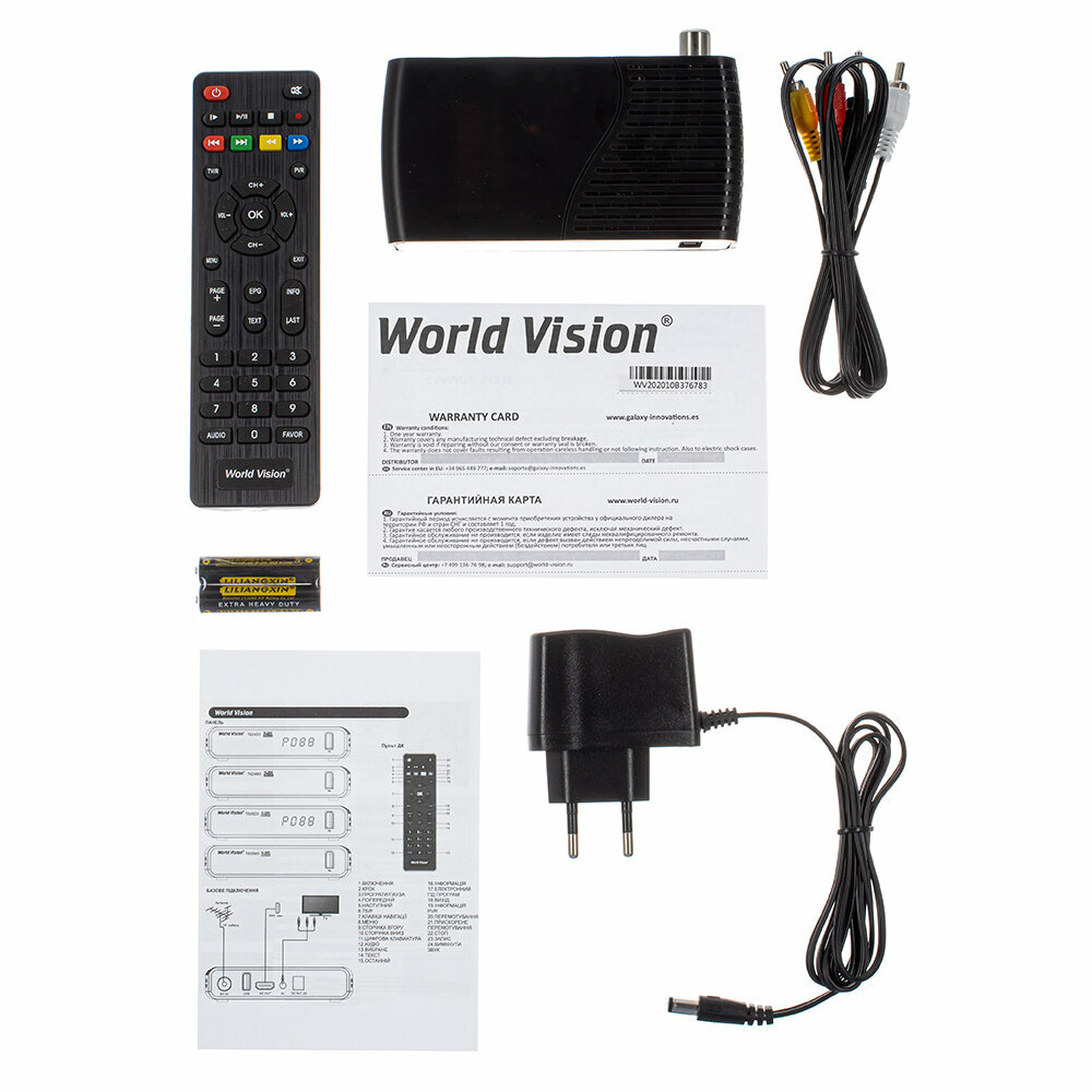 Ресивер для цифрового кабельного телевидения тюнер тв для телевизора usb World Vision T624 M3