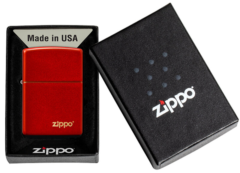 Зажигалка ZIPPO Classic с покрытием Metallic Red арт. 49475ZL - фотография № 4