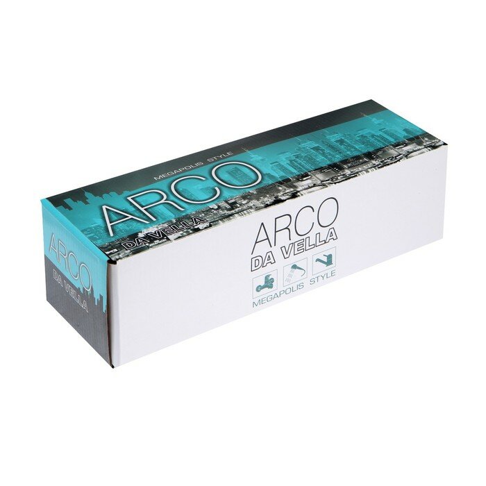 Смеситель для ванны ARCO А2507, двухвентильный, длинный излив, хром - фотография № 6