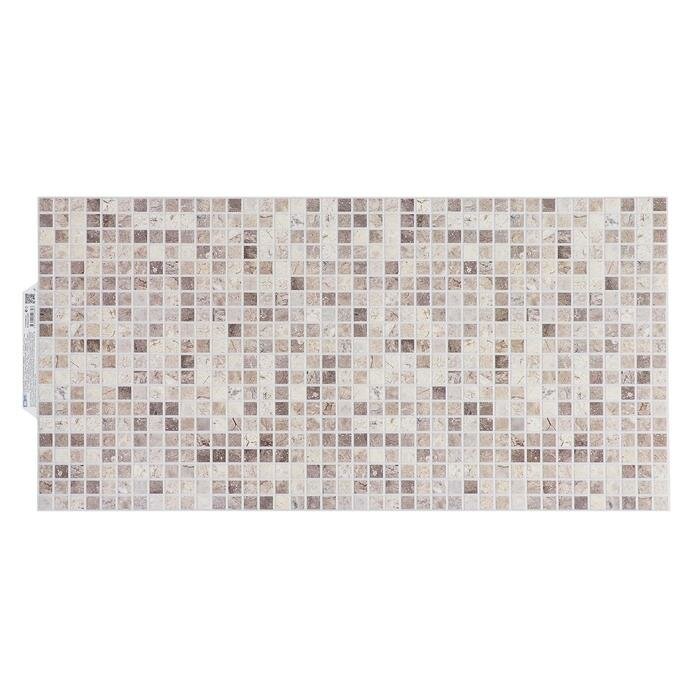Панель ПВХ мозаика Травертино, 485х960 - фотография № 1