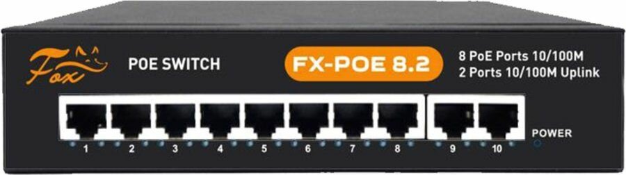 Коммутатор FOX FX-POE8.2, неуправляемый