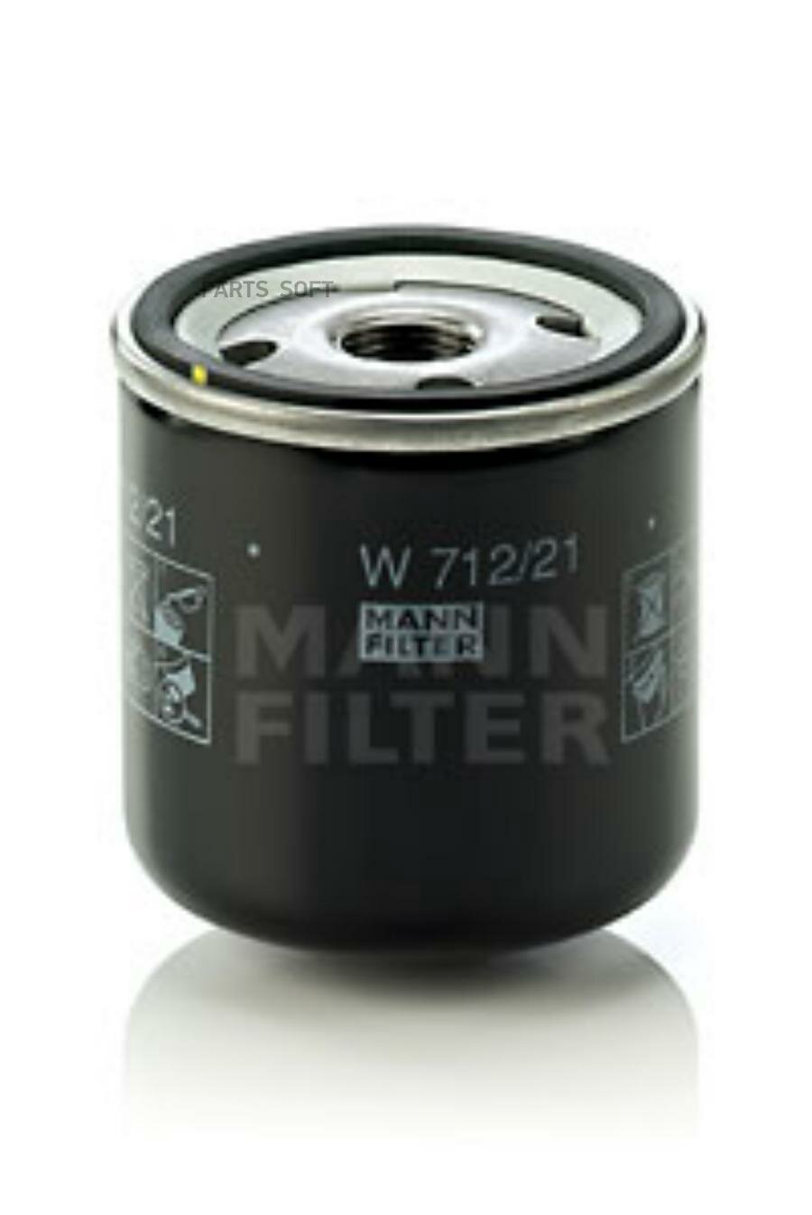 MANN-FILTER W71221 W 712/21_фильтр масляный !\Chrysler Neon 1.8/2.0 16V 94>/Voyager 2.0-3.0 90>