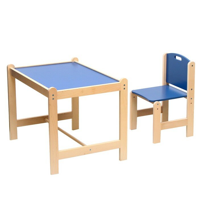 Набор детской мебели: стол + стул, «Каспер», синий - фотография № 1