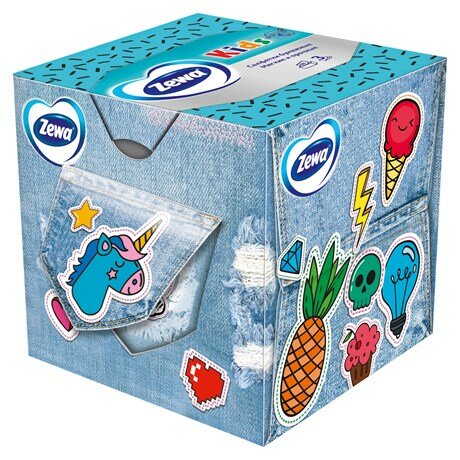Салфетки бумажные Zewa Kids 3-слойные в коробке, 60 листов - фотография № 4