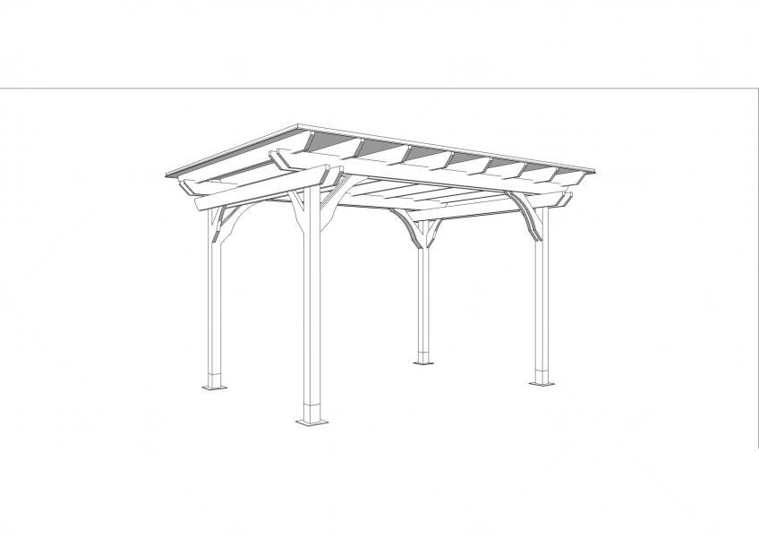 Комплект для самостоятельной сборки Перголы №1 без пола - фотография № 4