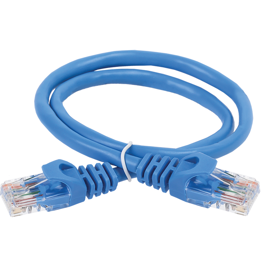 ITK Коммутационный шнур категории 6 UTP PVC 3м синий IEK PC03-C6U-3M (1 шт.)