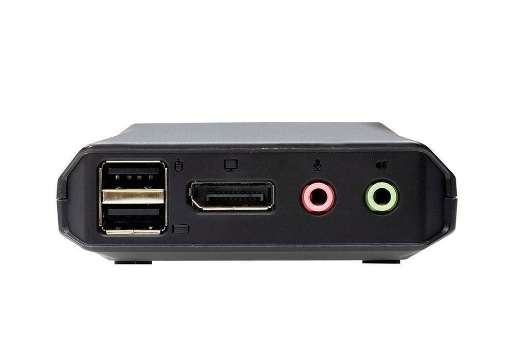 ATEN 2-Port 4K Displayport +UCB-C Switch with audio and Remote Port Selector