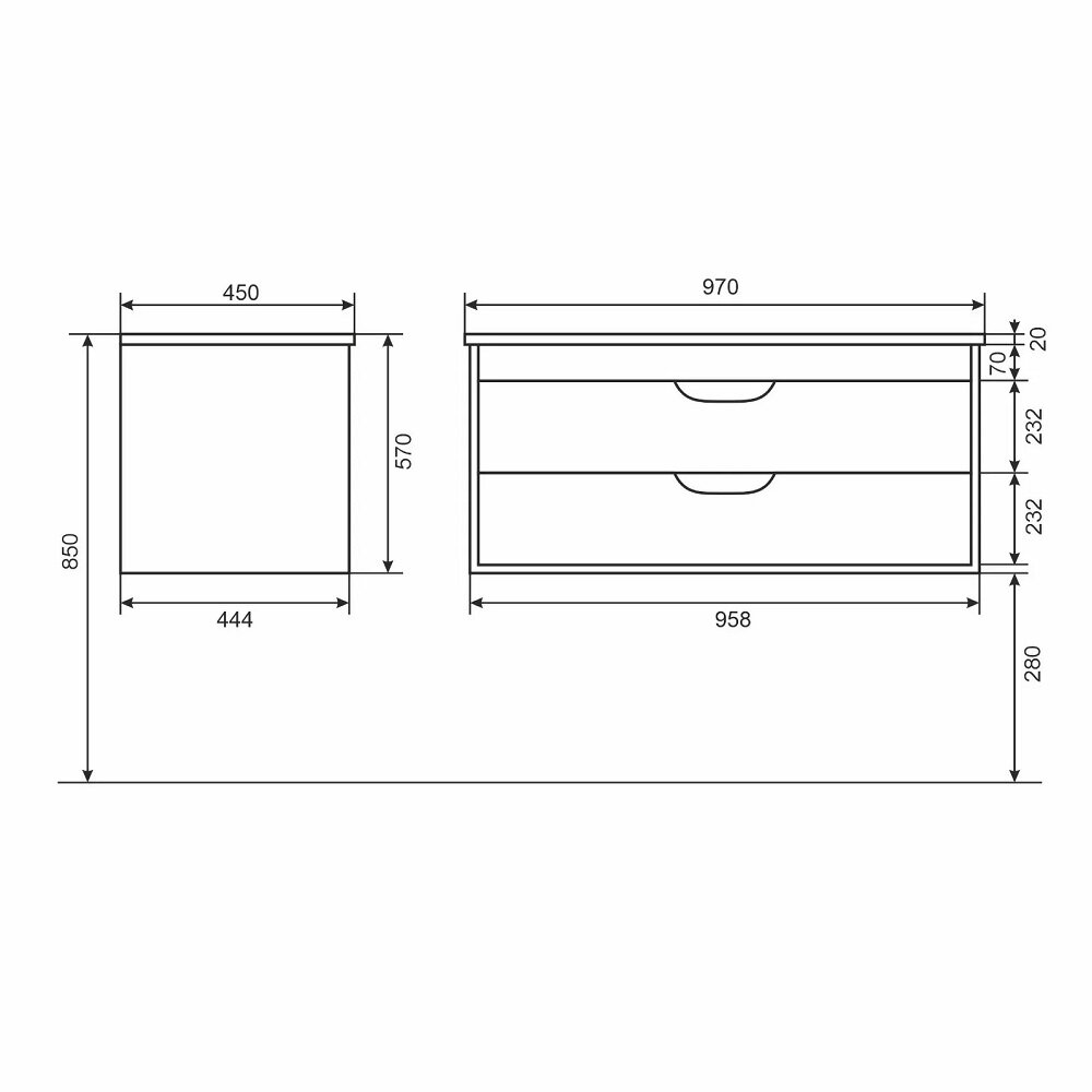 Тумба под раковину для ванной Uperwood Modul 100 см, подвесная, матовая, черная - фотография № 11