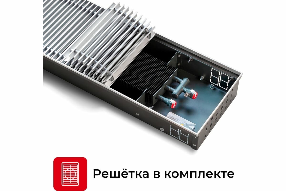 Внутрипольный конвектор TECHNO Power с решеткой KVZ 300-105-3000 RH07000133 - фотография № 2