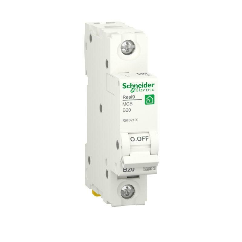 Выключатель автоматический RESI9 (АВ) B 20А 1P 6000А SchE SCHNEIDER ELECTRIC R9F02120 (1 шт.)