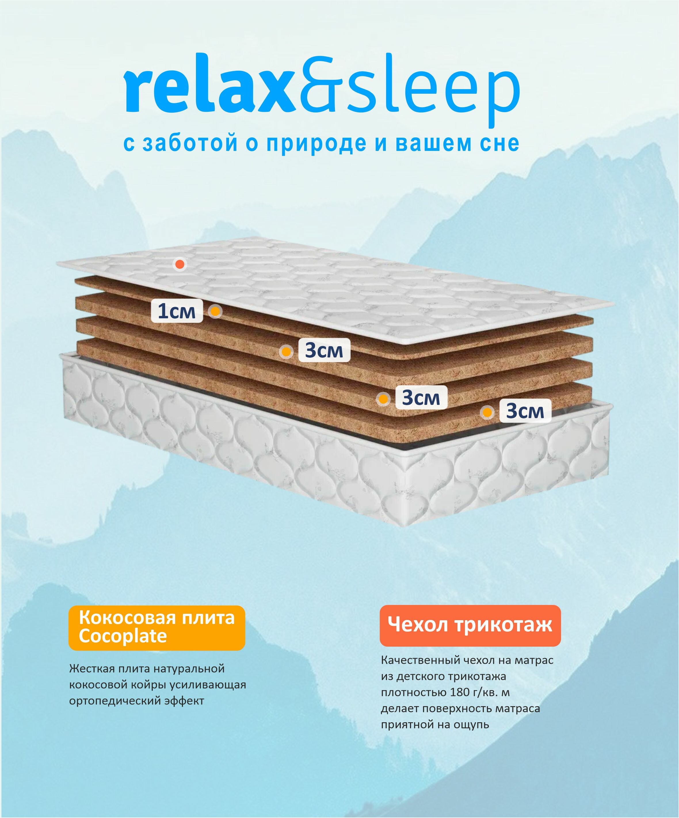 Матрас Relax&Sleep 1th Brand New (60 / 200) - фотография № 2