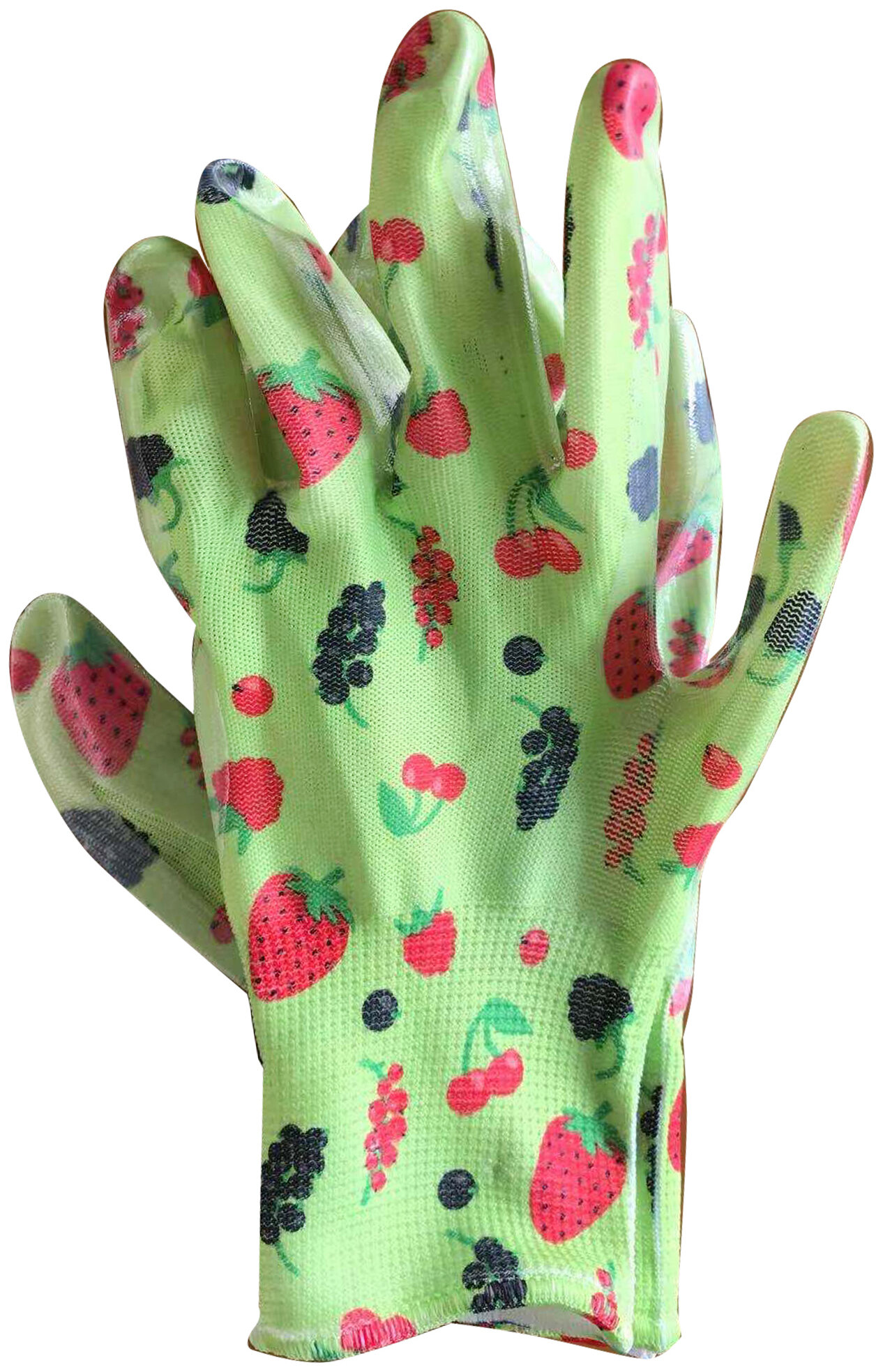 фото Перчатки садовые GARDEN SHOW с полимерным покрытием Ягоды размер 9