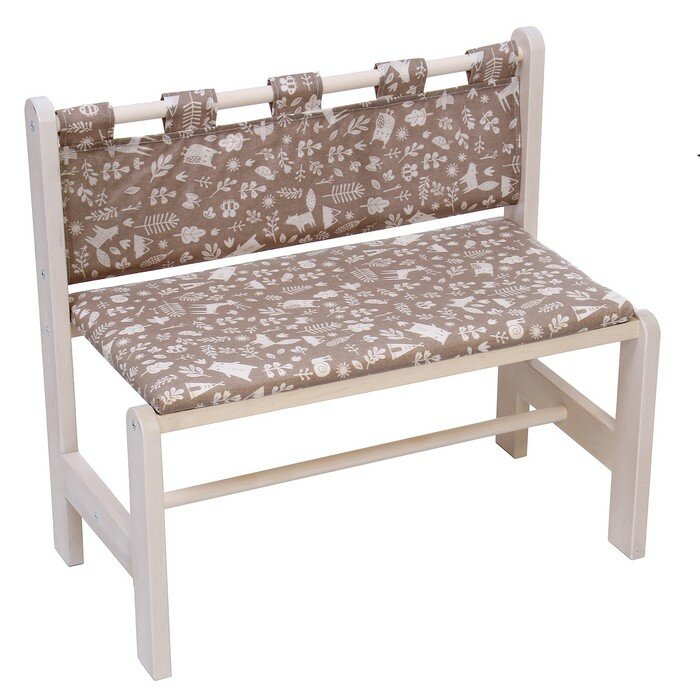 Набор детской игровой мебели: стол + 2 стула + скамья, «Каспер», коричневый - фотография № 4