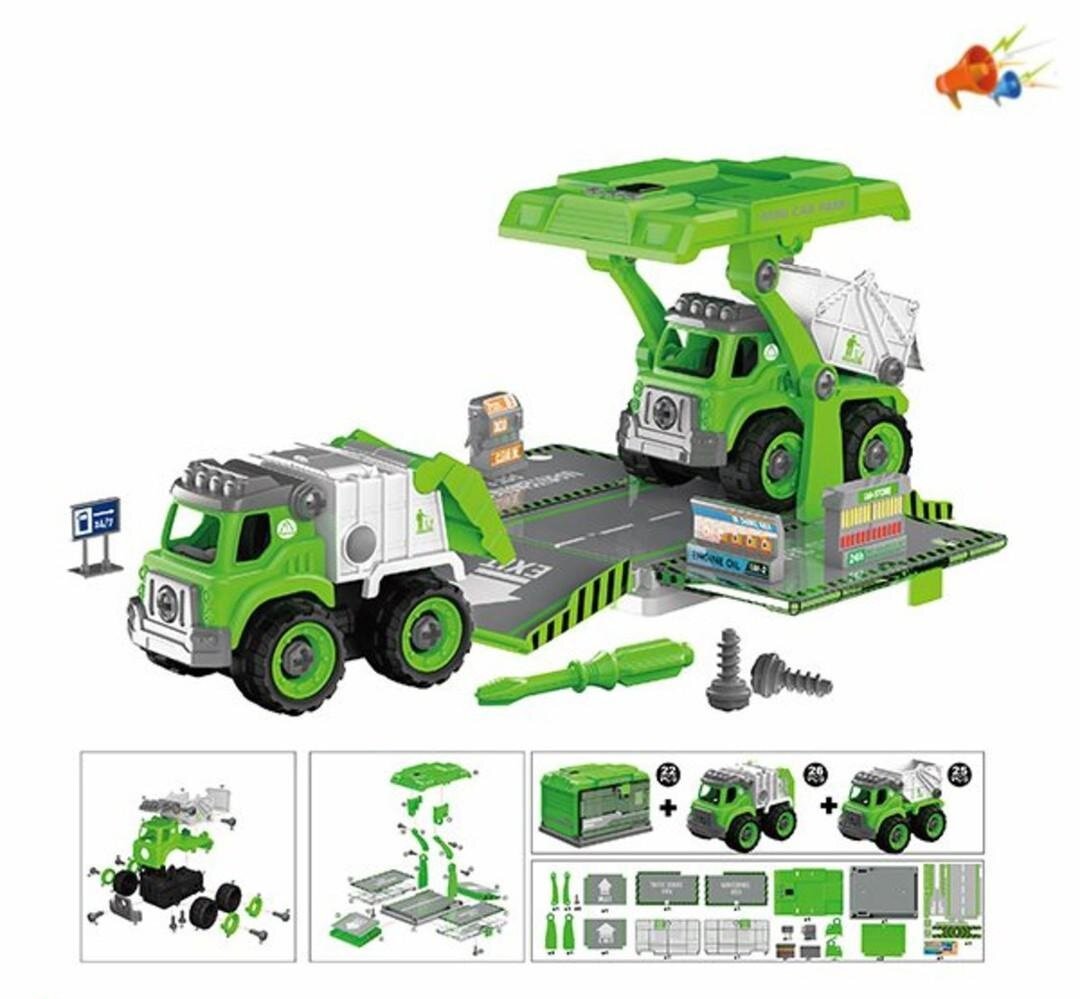 Конструктор-скрутка парковка, свет, звук, ЭЛ. ПИТ. AG3Х3 ВХ. В компл., коробка