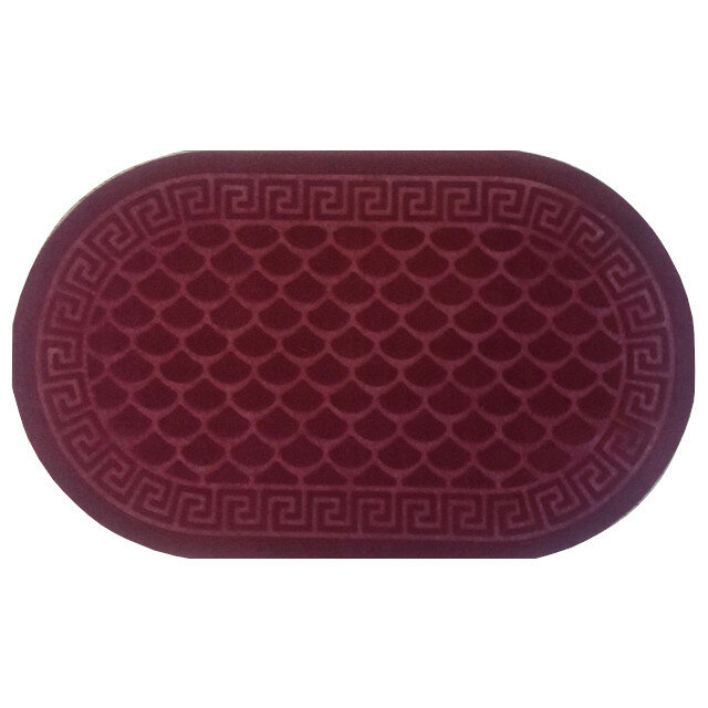 фото Коврик in'loran холл 60х90см овальный красный пвх, полиэстр