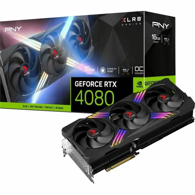 PNY XLR8 Gaming VERTO OC GeForce RTX 4080 16GB GDDR6X PCI Express 4.0 VCG408016TFXXPB1-O