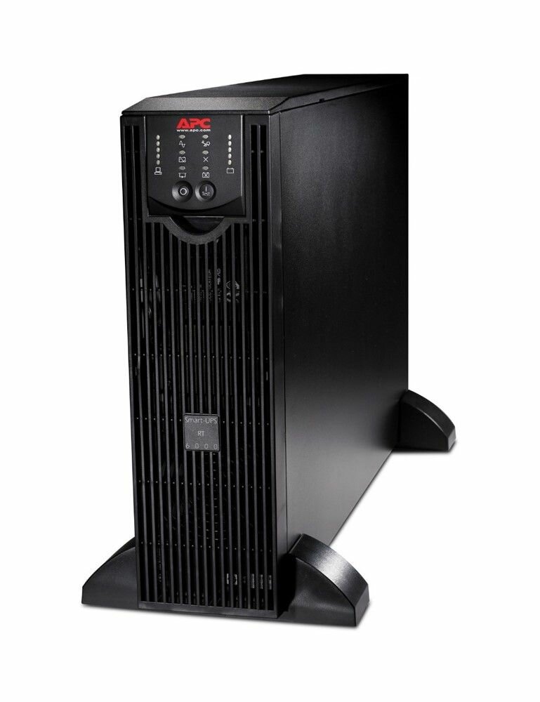 ИБП APC Источник бесперебойного питания Smart-UPS RT, 6000VA/4200W,Out: 220-240V 8xC13 2xC19,4xIEC Jumpers,Extended-run,Black,Tower, Pre-Inst. SNMP