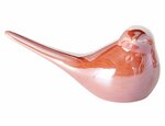 Декоративная фигурка птичка тирли фарфоровая, розовая, 8 см, Boltze - изображение