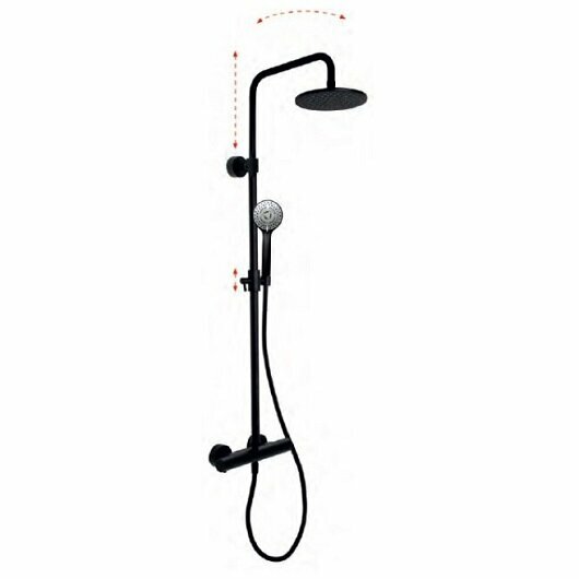 Душевая система Fima Carlo Frattini Shower column F4285/R259NS черный матовый