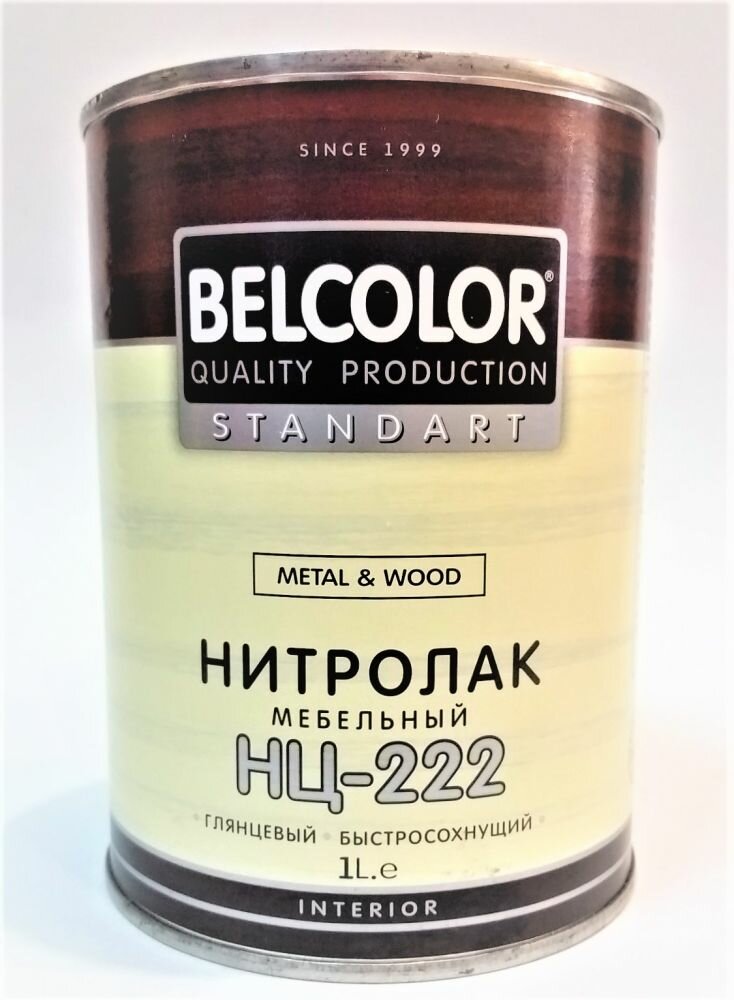 Лак BelColor НЦ-222 нитроцеллюлозный бесцветный 1 л 0.7 кг