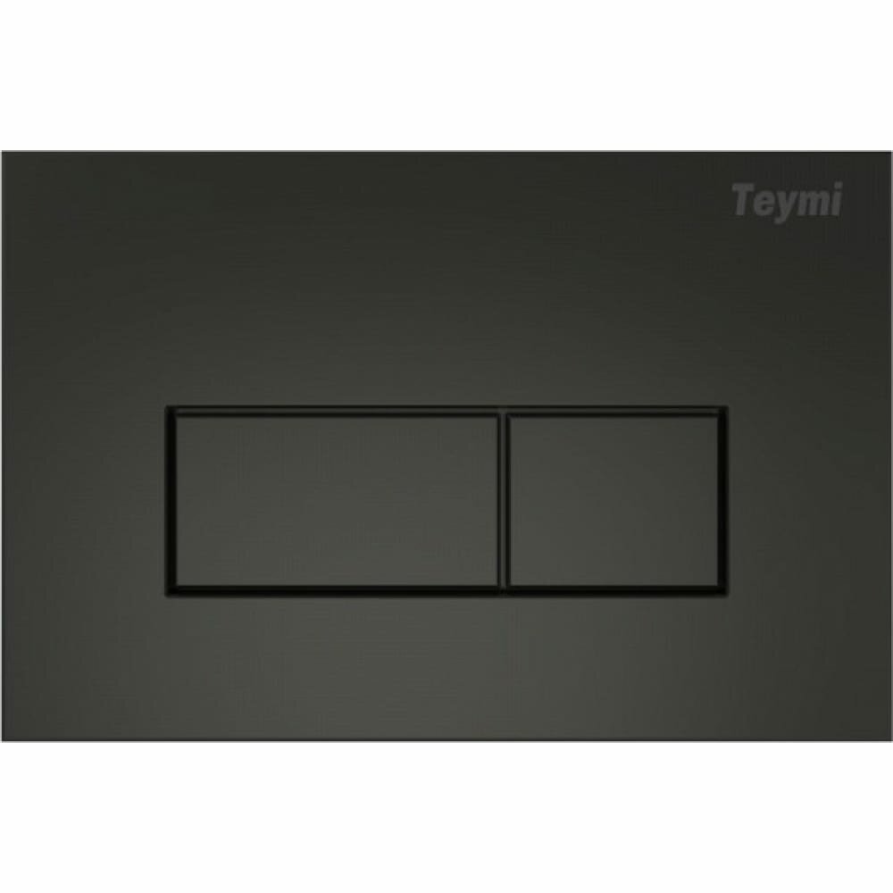фото Teymi Клавиша смыва Helmi, двойной смыв, черный матовый T70203BM ЦБ-00266820
