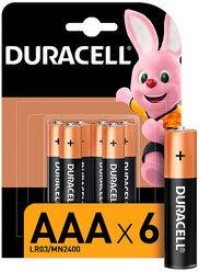 Батарейки LEGO Б0014858 Батарейки Duracell LR03-6BL BASIC, AAA, 6 шт