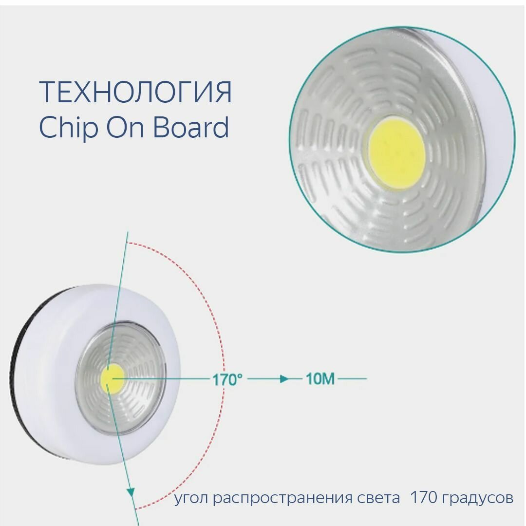 Светильник, ночник-фонарик, на клейкой ленте для дома,дачи - фотография № 5