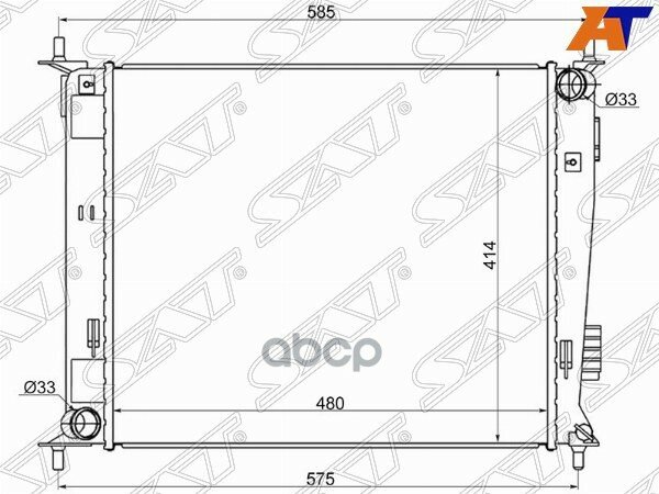 SAT KI0010-MT радиатор KIA SOUL 1.6/1.6TD 09- (10612070/201212/0004091)