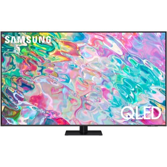 Телевизор Samsung Series Q QE55Q70BAUXCE, 55", QLED, 4K Ultra HD, темно-серый - фото №1