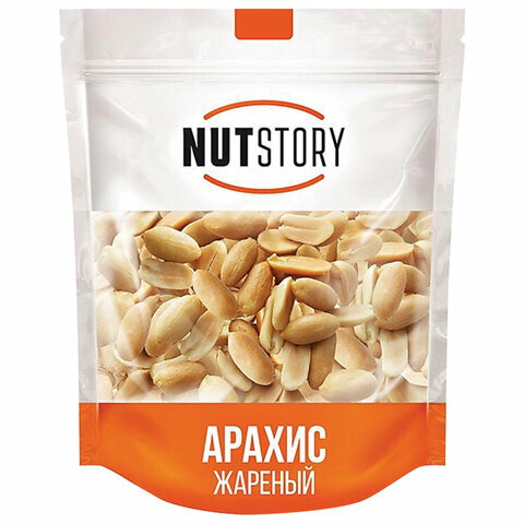 Арахис NUT STORY жареный, 150 г, пакет, РОС001