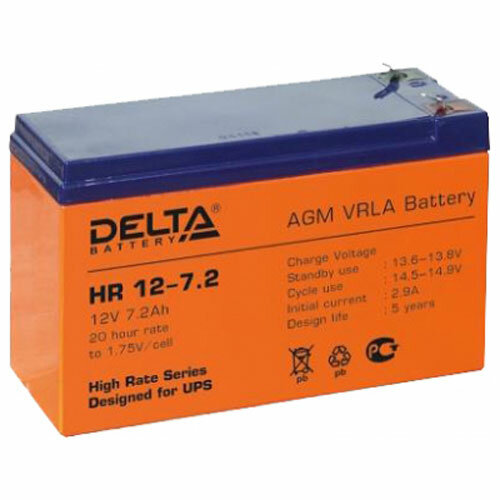 Аккумуляторная батарея DELTA Battery HR 12-7.2 12В 7.2 А·ч