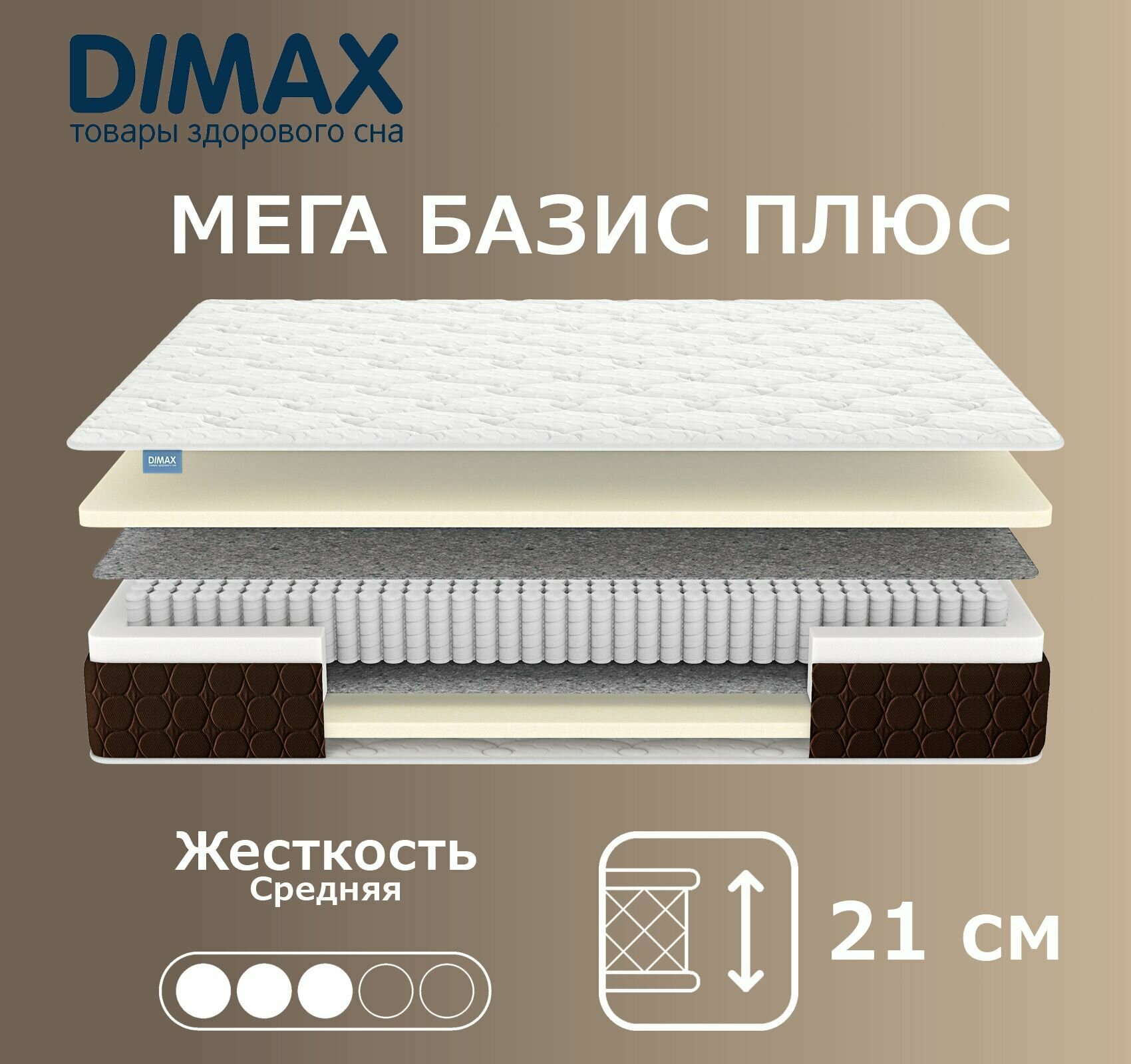 Матрас Dimax Мега Базис Плюс 80х190 см