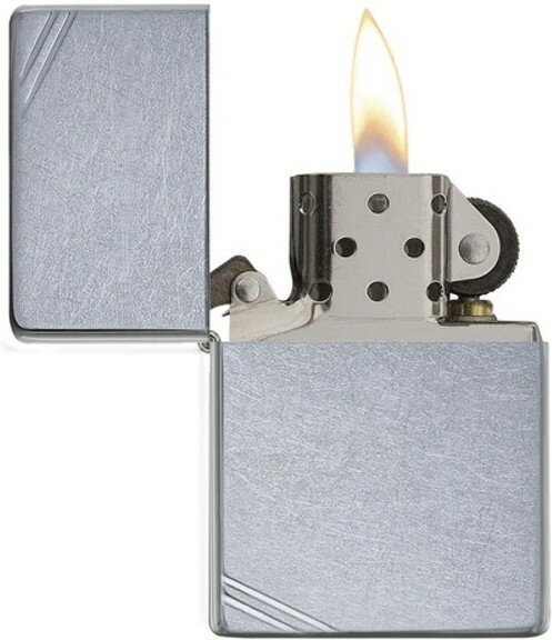 Зажигалка ZIPPO Vintage с покрытием Street Chrome™, латунь/сталь, серебристая, матовая, 38x13x57 мм - фотография № 3