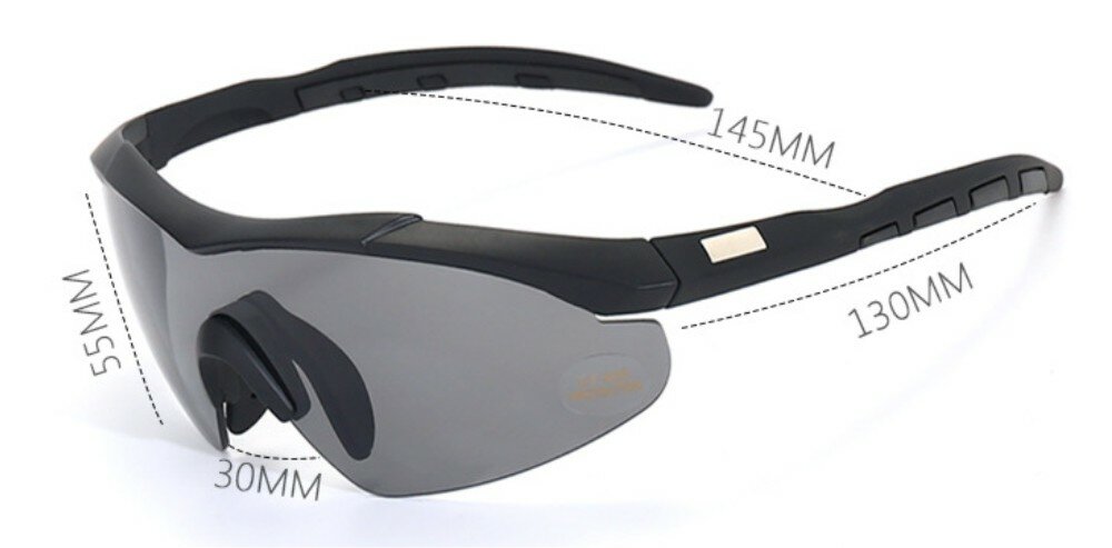 Очки солнцезащитные мужские со сменными стеклами и поляризацией/спортивные очки - фотография № 5