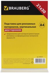 Подставка для рекламных материалов А4, вертикальная, 210 х 297 мм, настольная, двусторонняя, оргстекло