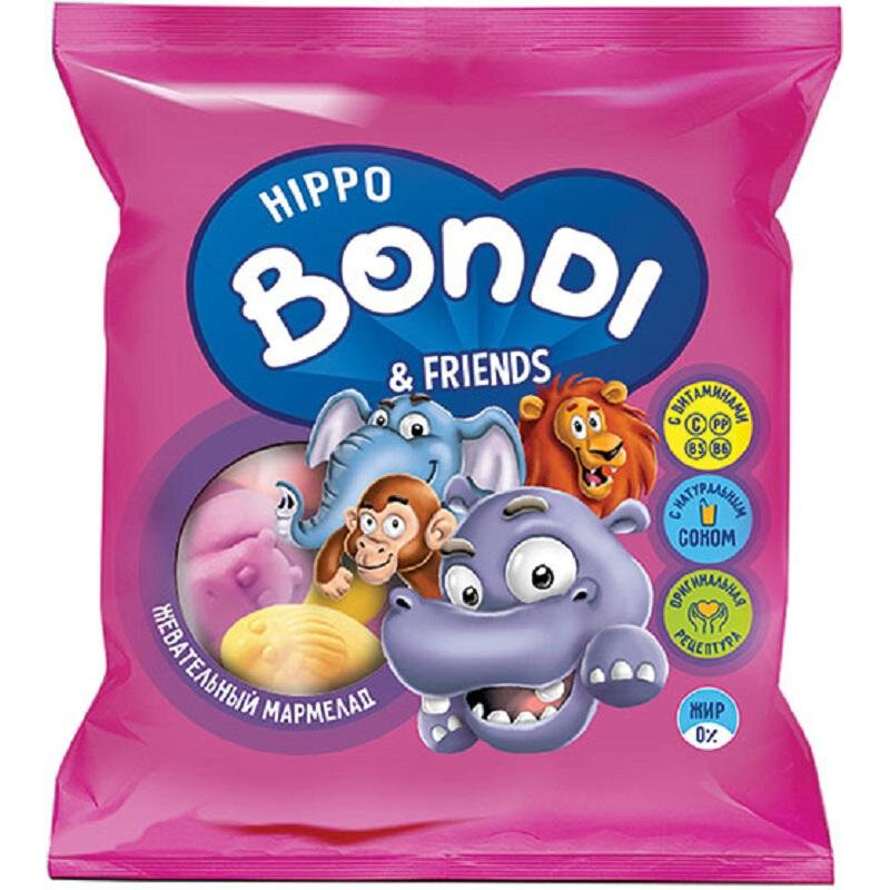 Мармелад HIPPO BONDI & FRIENDS 100г ПМ314/ПМ671 - фотография № 2