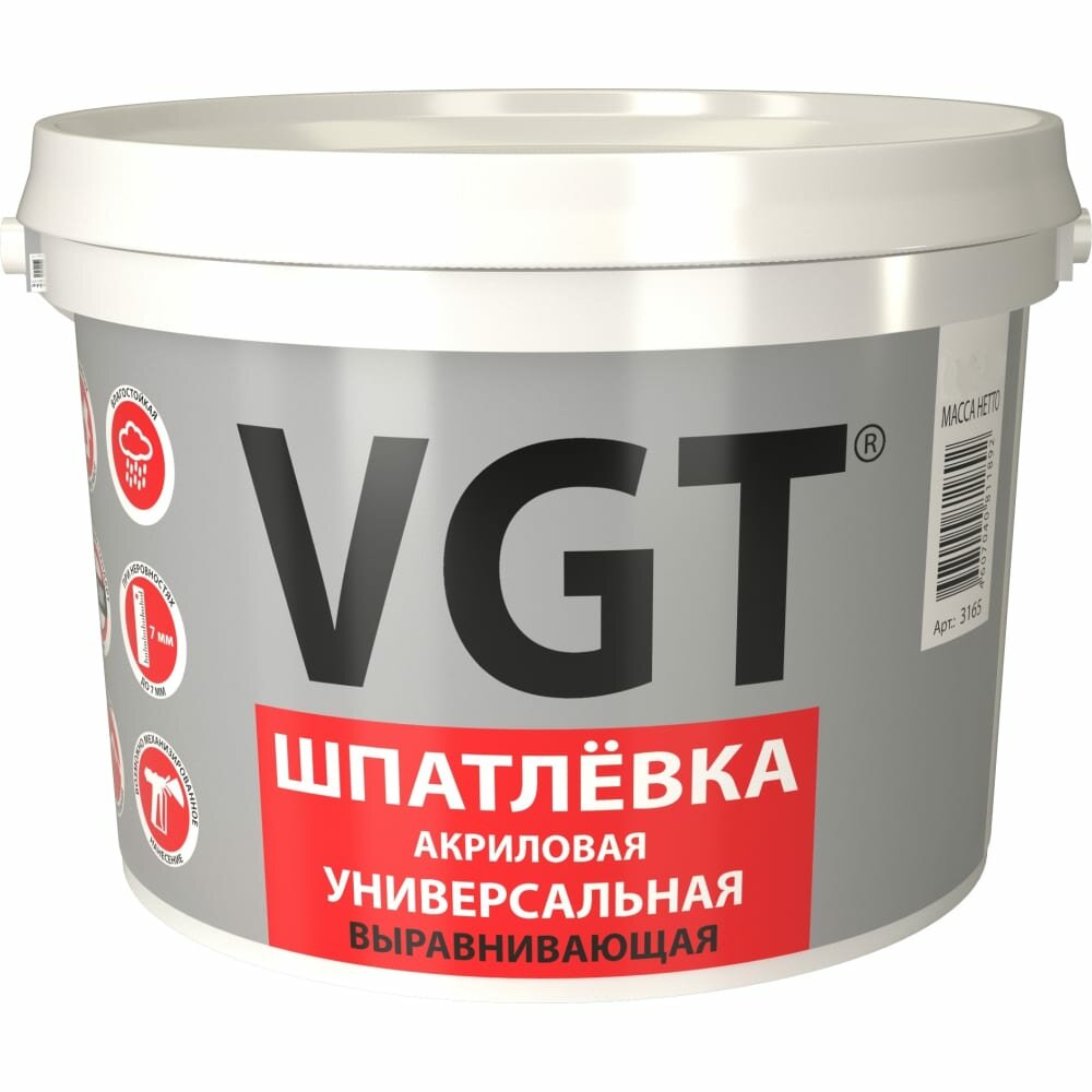 фото Универсальная акриловая шпаклевка для наружных и внутренних работ VGT 52963
