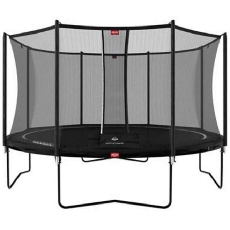 BERG батут Favorit Regular с внутренней сеткой Safety Net Comfort 14 футов - 430 см (black)